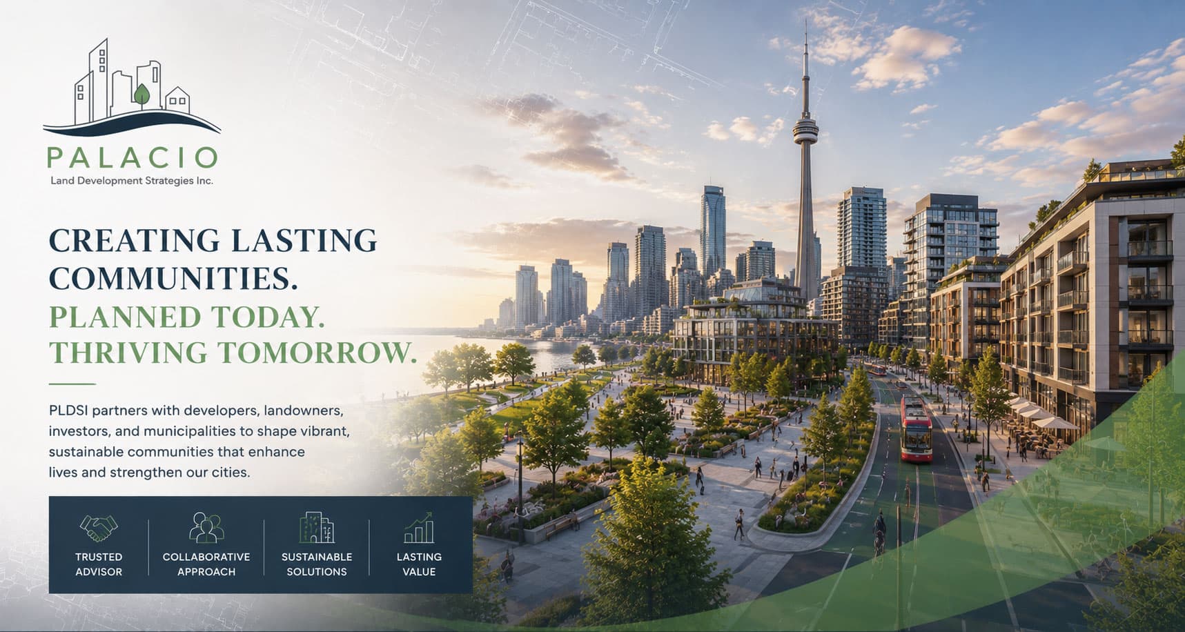 Creating lasting communities. Planned today. Thriving tomorrow.